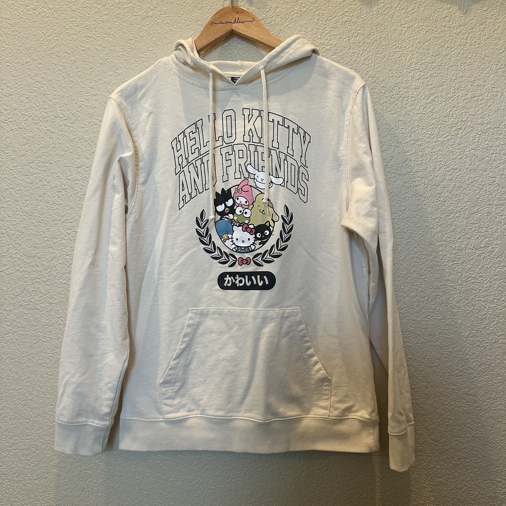 Hello Kitty & Friends Adult M Collegiate Characters Long Sleeve Hoodie Pullover